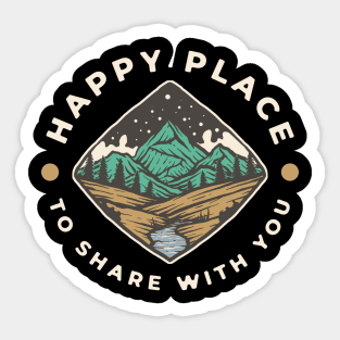 Happy Place Sticker